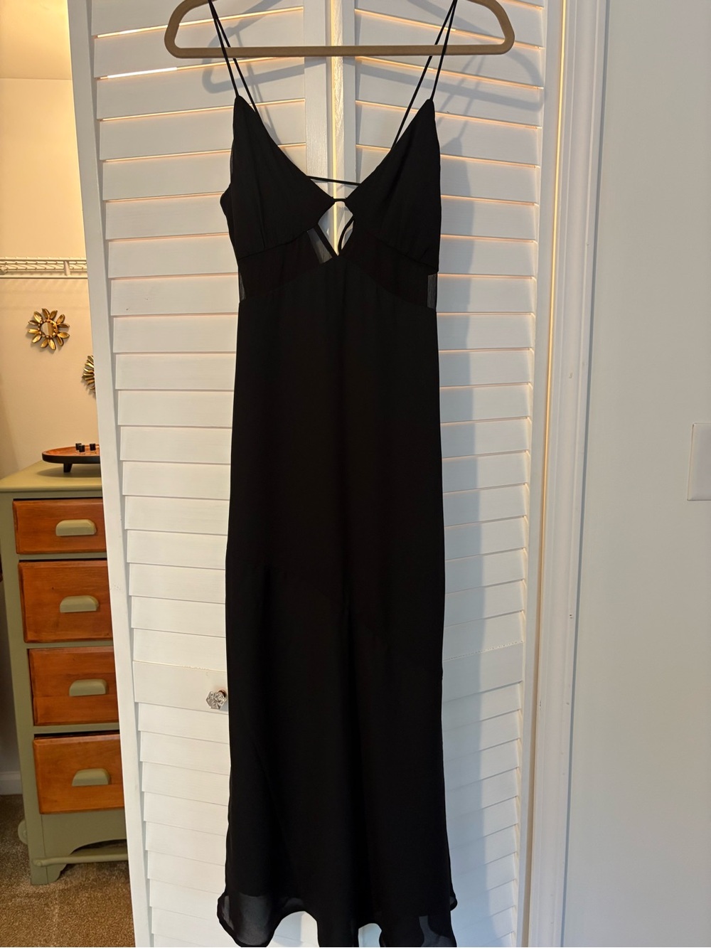 Abercrombie & Fitch Black Strapless Slip Dress with Spaghetti Straps